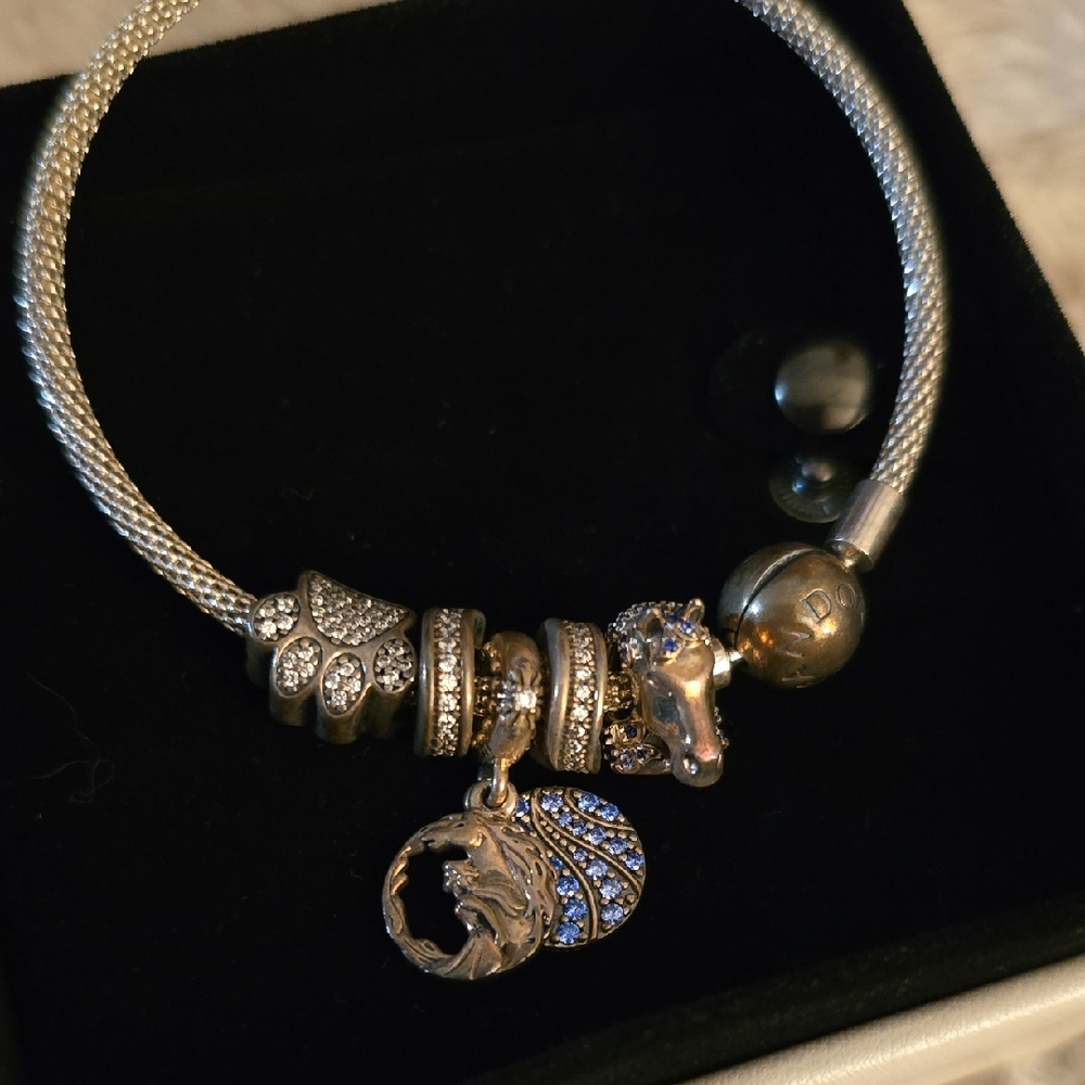 Elegant Silver Charm Bracelet FROZEN Nokk